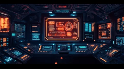 Futuristic Space Control Panel