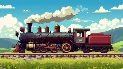 Steam Train Illustration