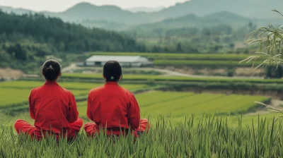 Asian Countryside Scene