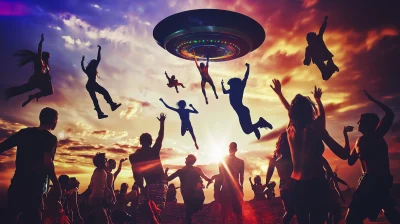 Psychedelic Hyper Realistic UFO Abduction