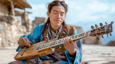 Traditional Musician in Modern Setting