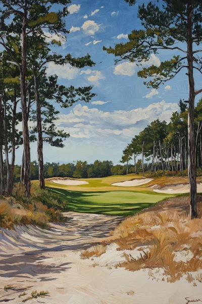 Pinehurst No. 2 Acrylic Painting