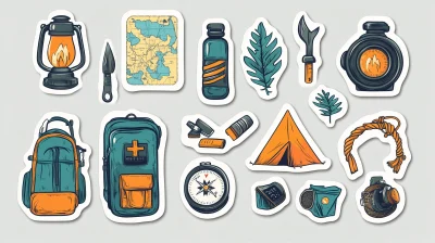 Camping Gear Sticker Sheet