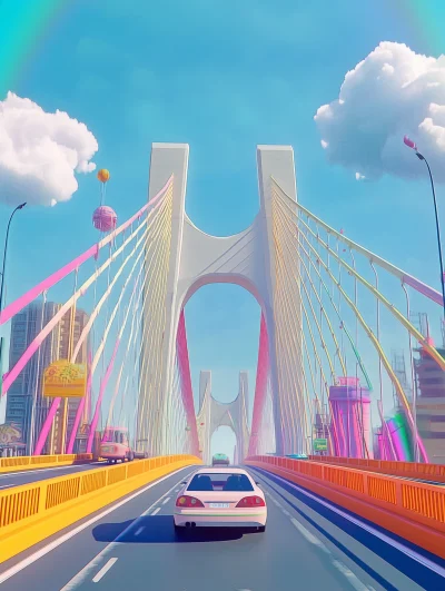 Cartoon Style Bridge Drive