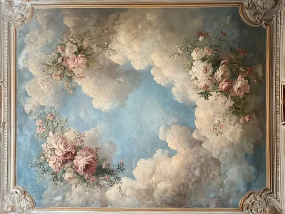 French Estate Ceiling Painting