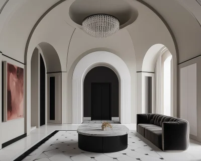 Chanel Style Living Room Design