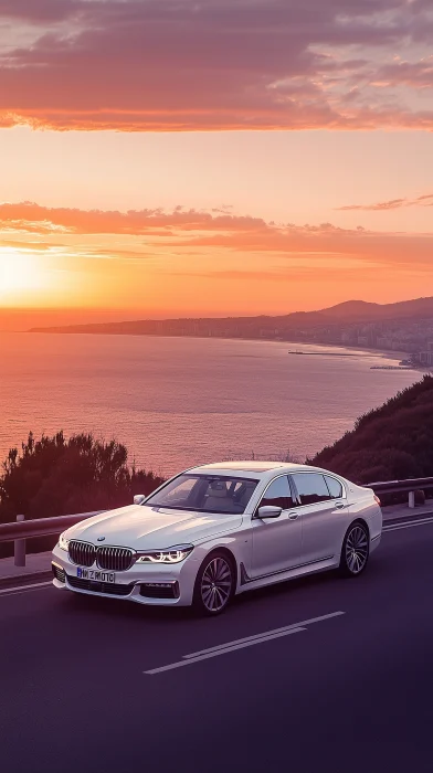 Luxury Car by the Sea