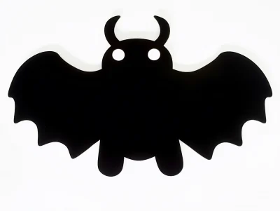 Black and White Mothman Silhouette