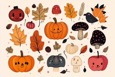 Autumn Fall Theme Illustration