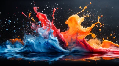 Ink Splashing Panorama