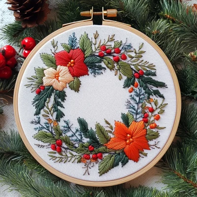 Geometric Christmas Embroidery