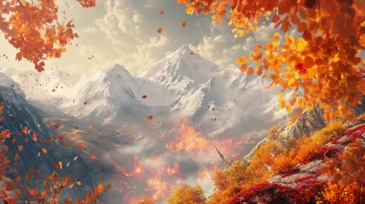 Autumn Blaze in the Mountains