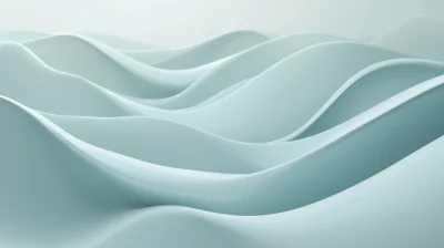 Pale Blue Waves Abstract Background