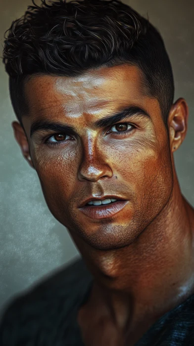 Realistic Portrait of Cristiano Ronaldo