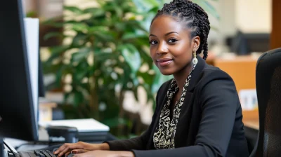 Corporate Woman Using Computer