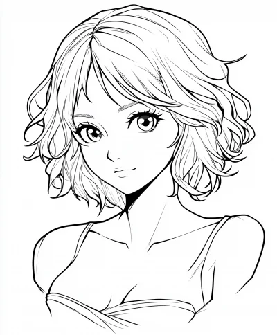 Anime Coloring Page