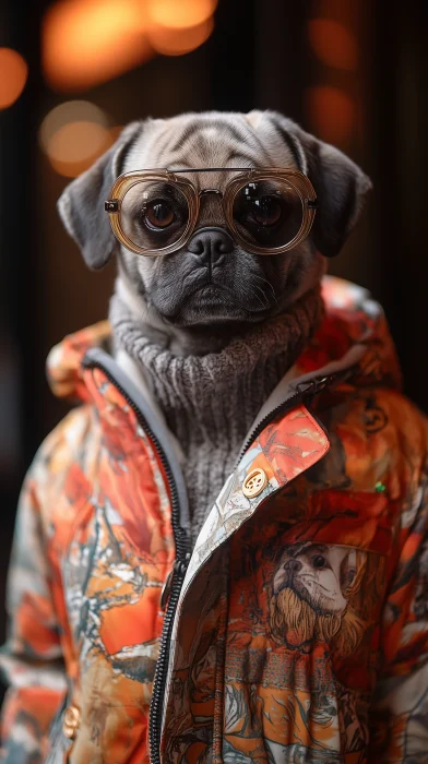 Pug Humanoid Fashion Show