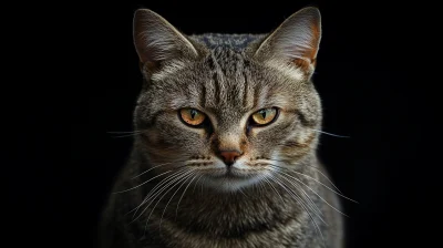 Fierce Cat with Intense Gaze