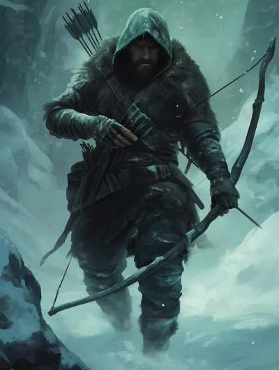 Fantasy Hunter in Tundra