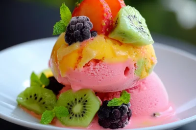 Fruit Ice Cream Delight