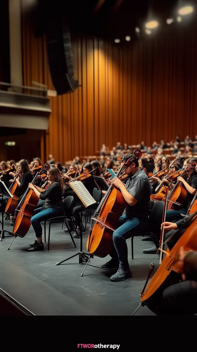 Symphony Orchestra Performance on Stage