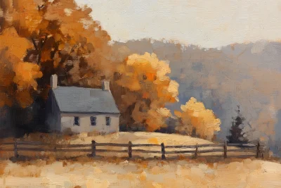 Vintage Fall Painting