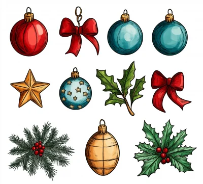 Christmas Decorations Illustration