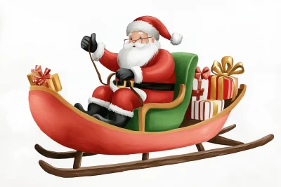 Santa Claus in Sleigh