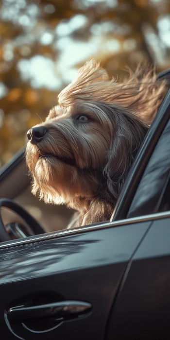 Dog Driving a Car