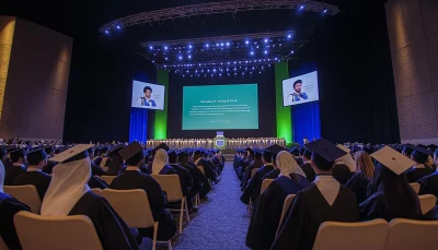 Graduation Ceremony Stage with Saudi Students