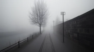 Foggy European Landscape