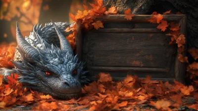 Dragon in Autumn Leaves