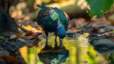 Nicobar Pigeon in Forest