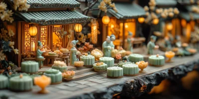 Miniature Jade Scene