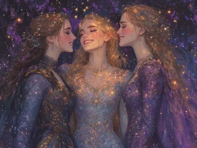 Three Archeron Sisters Laughing