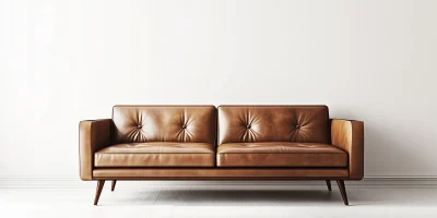 Contemporary Leather Couch in a Modern Room