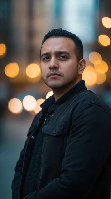 Portrait of a Latino Man in Urban Setting