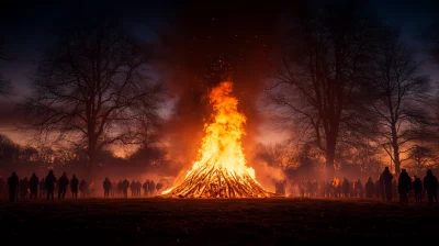 Guy Fawkes Night Celebration with Fireworks