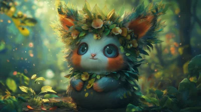 Kawaii Forest Spirit Guardian