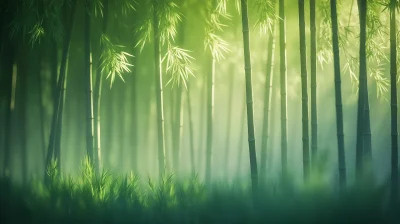 Morning in Bamboo Forest