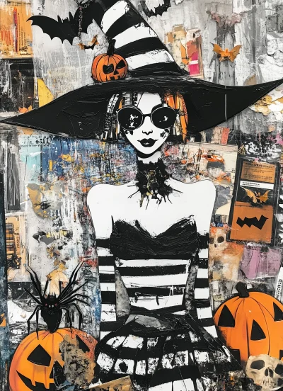 Halloween Pop Art Collage