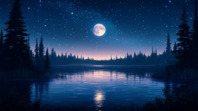 Moonlit Night Landscape