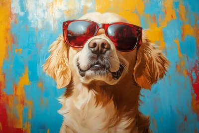 Stylish Golden Retriever Portrait