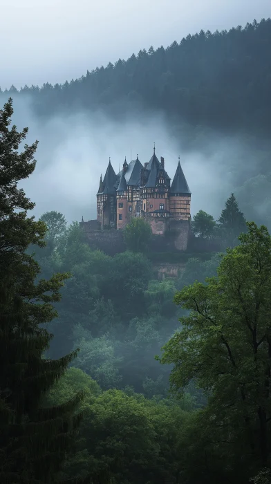 Nideggen Castle at German Eifel Summer