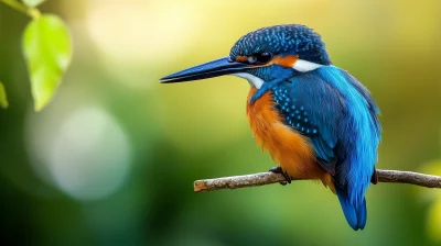 Colorful Kingfisher on Branch