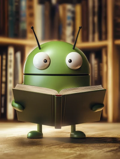 Android Logo in Book Style