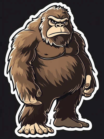 Fat Bigfoot Sticker