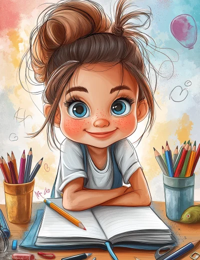 Children’s Journal Notebook Cover Illustration