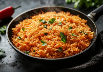 Fried Rice on Steel Pan