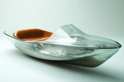 Minimalistic Design Boat in Studio Photography